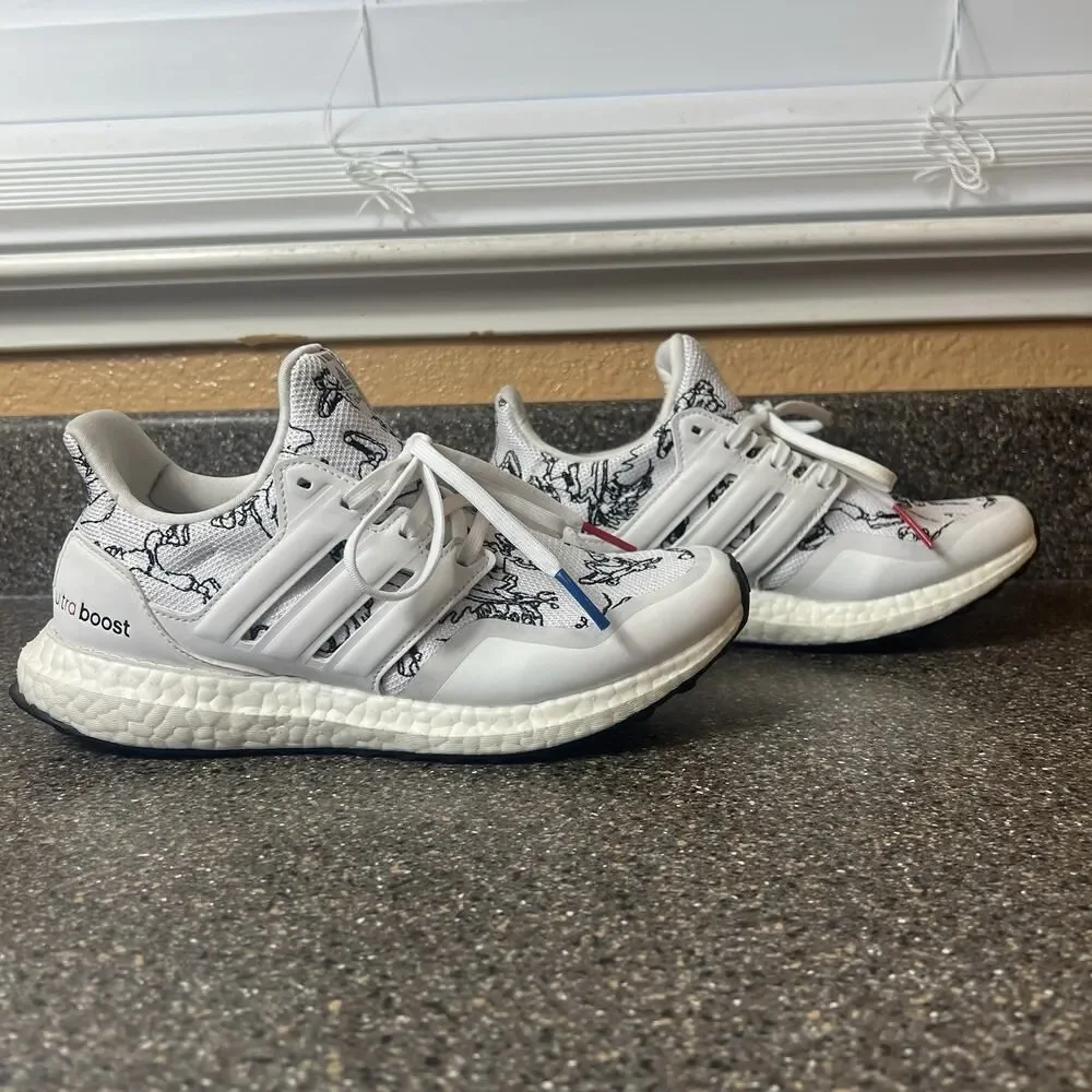 adidas Ultraboost DNA x Disney Sport Goofy Pack White Black Youth Mens 6 Sneaker